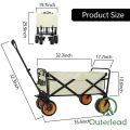  double decker folding wagon Portable Utility Collapsible Wagon All Terrain Wheels Manufactory