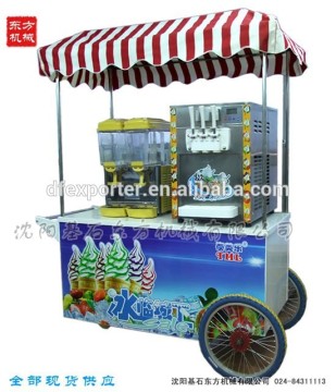 Soft ice cream display cart