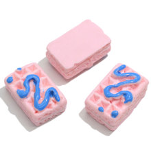 حلوى حلوى كعكة الكوكيز مسطحة الظهر الخرز الراتنج كابوشون للحرف اليدوية لتقوم بها بنفسك العناصر للأطفال لعبة الهاتف الحلي
