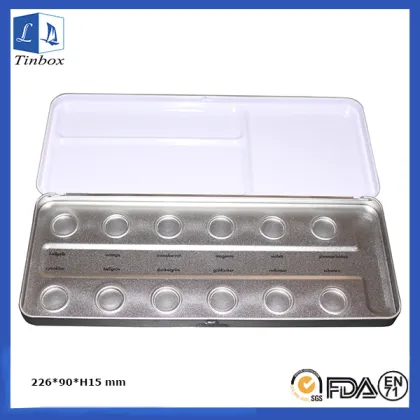 Two-Pieces Gouache Pencil Tin Case