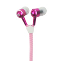 OEM ODM Metal Zipper Stereo In Ear Earphones