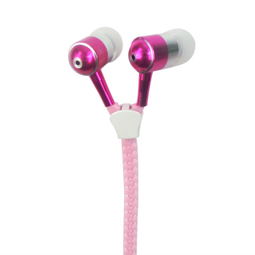 OEM ODM Metallreißverschluss Stereo In Ear Earphones