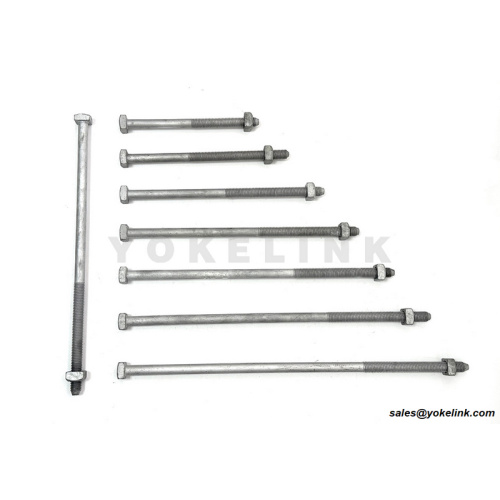 3/8" strojní šroub se čtvercovou hlavou žárově pozinkovaný IEEE C135.1 & CSA C83 tyčový spojovací prvek