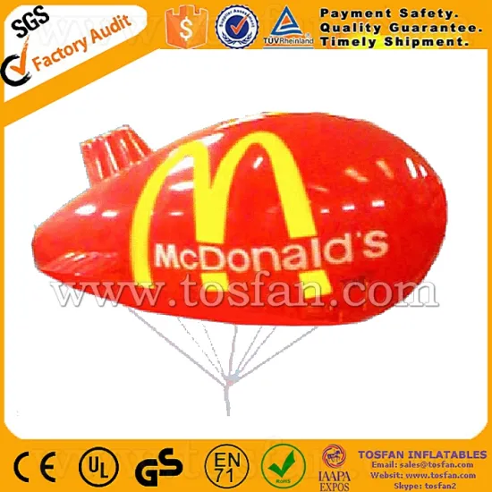 inflatable helium blimp with logo advertising F2045