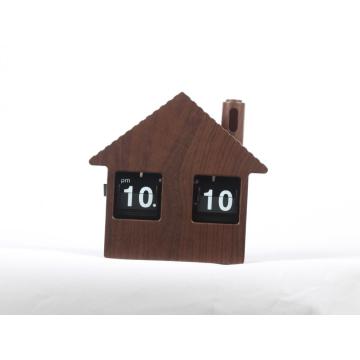 Red House Flip Clock Reloj de escritorio