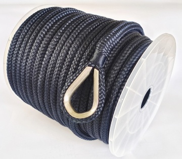 Sailing Rope: 12mm Double Braided Nylon Marine Rope for Yachts and Docks