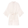 Customizable Ruffled Lace Robe with Belt