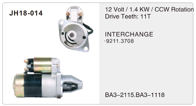 starter -JH18-014-X