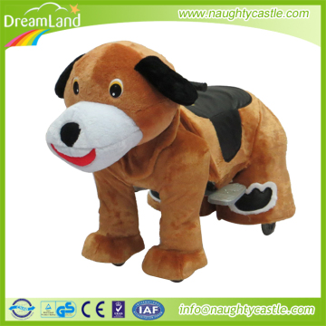Kids amusement park rides electric riding plush toy ride battery animal car