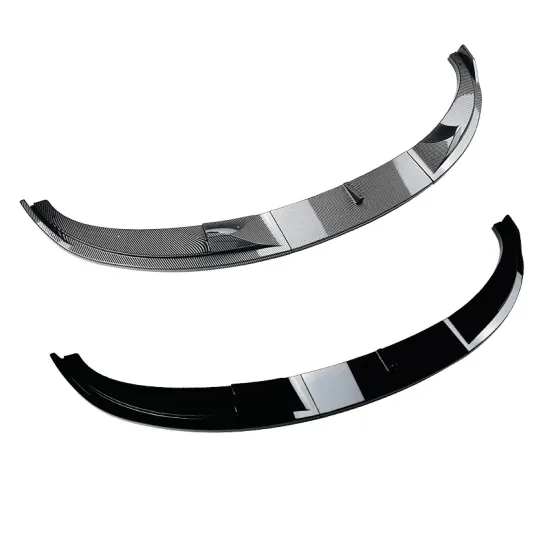 E60 BMW 5 Series Front Lip Spoiler in Gloss Black Plastic Material: Enhance Your Vehicle's Appearance