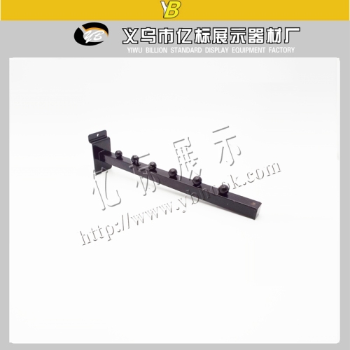 black color slat wall square pipe display hook