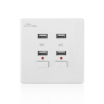 Board d'alimentation UEM 4 USB 5V 2100MA avec commutateur Wall Socket USB