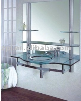 glass pedestal sink
