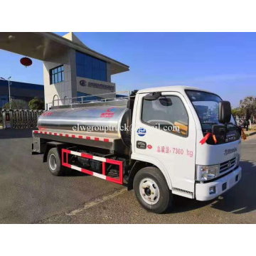 Tanque de camión de leche fresca de 3-4 toneladas con bomba de leche