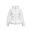 Ladies fashionable jacket with puffy collar and down