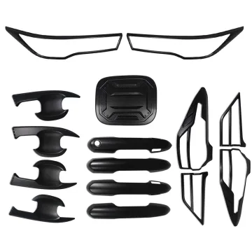 Ycsunz ABS Matte Black Garnish Cover Full Combo Set for Toyota Innova 2023