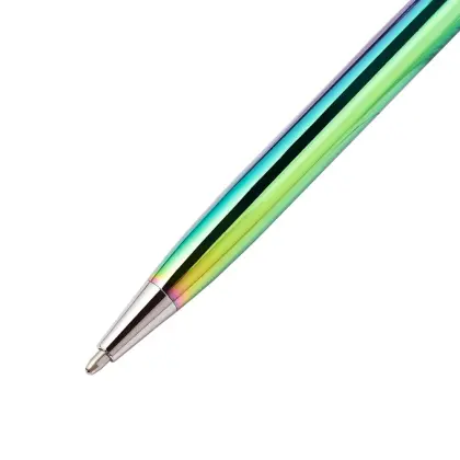 Jinghao Brand Luxury Thin Slim Rainbow Color Metal Ball Pen