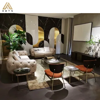 Luxury Italian Designed Genuine Leather Sofa Sets for Exclusive Living Rooms
