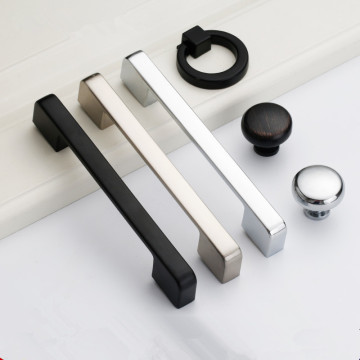 Black Cabinet Handles Furniture Handle Chrome Cupboard Knob Pulls Furniture Hardware Kitchen Handle Cabinet Knob Gold