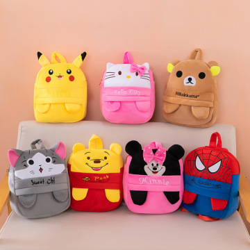 Wholesale Cartoon Kitty Mickey and Spiderman Backpacks & Plush Toys for Kids and Babies