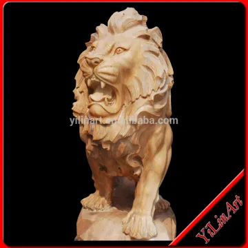 Carved Life Size Marble Lion Statues for Sale YL-D253