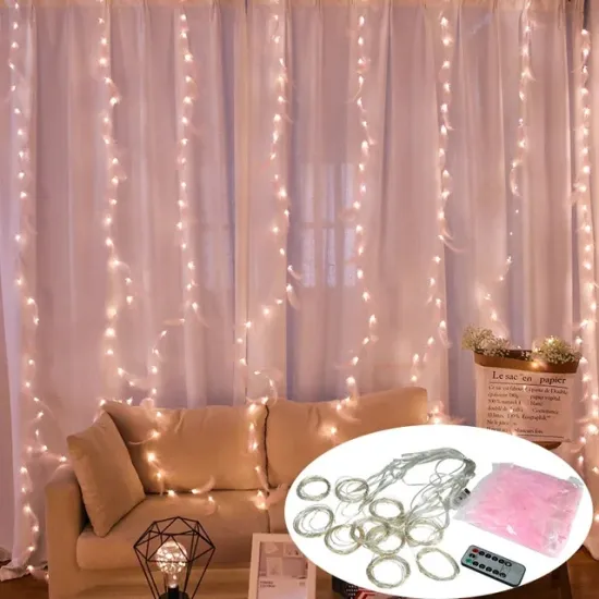 Festive LED Curtain Lights for Christmas, Garden Parties, and Ramadan Decorations