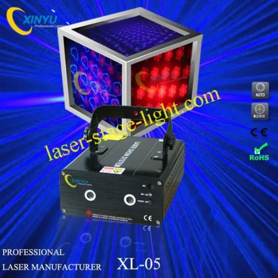 Xl-05 Sound Activated Double Hole 8 In 1 Pattern Effect Disco Laser Light