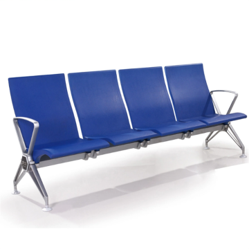 Affordable Modern Design Plastic and PU Seat Public Waiting Chairs with Metal Legs