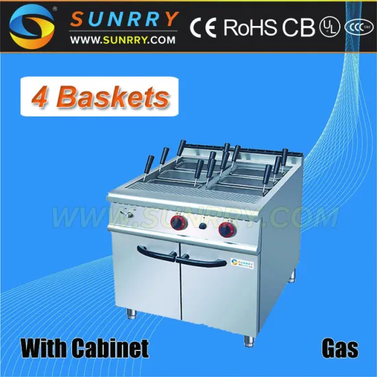 Commercial gas 4 baskets Italian price industrial pasta extruder making machine for sale