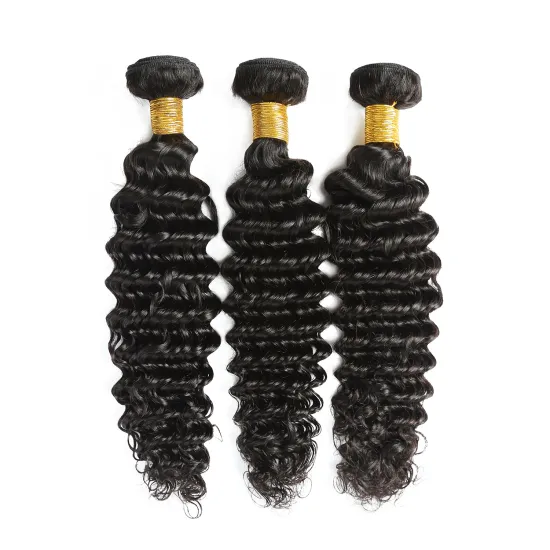 10a Grade Hair Brazilian Virgin Human Hair Bundles Deep Wave 100% Human Hair Bundles High Quality