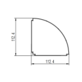 Architecture coin de profil d&#39;aluminium Extrusion de profil