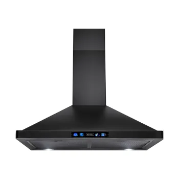 Portable Exhaust Fan for Restaurant Kitchen with Tempered Glass Panel and Touch Buttons