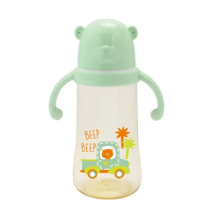 Cartoon Bear PA baby bottle with handle