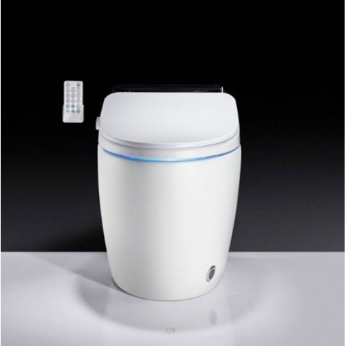 Non Elongated Toilet Water Closet Floor Mounted Smart Toilet
