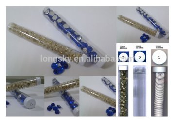 (PT0000/20mm*200mm) clear PVC plastic button tube for packaging crafts