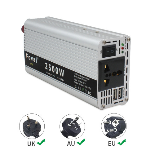 2500W outing/Home Modified Sine Wave12V to220V Solar car power inverterAuto Inverter dual usb port and Cigarette Lighter Plug