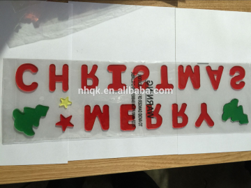 Christmas &halloween window decal gel sticker Custom Window Gel Stickers; House Window Sticker