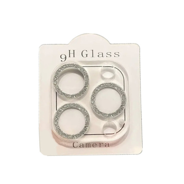 Glitter Volledige hoes LENS BESCHRIJVING Glas voor iPhone 16/15/14 Pro Max 13/12/11 Pro Max Mini 9h Tempered Glasslens Cover