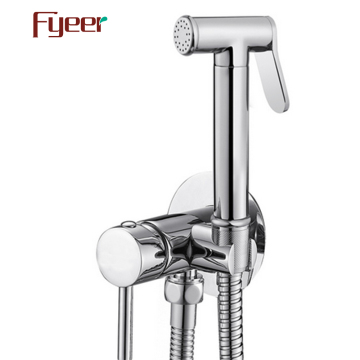 Brass Wall-Mounted Handheld Shattaf with Mixer Valve