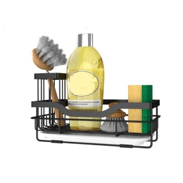 Multifunctional Stainless Steel Kitchen Sink Organizer: Sponge Caddy with Detachable Brush Holder and Drain Tray for Rustproof Storage