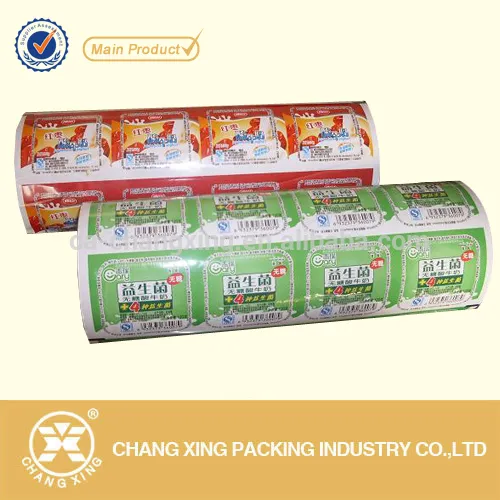 China supplier food grade peelable sealing film roll for plastic yoghurt cup