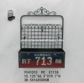 2014 vintage magazine metal wall shelf