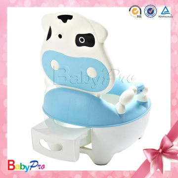 Hot Sale Beautiful Design Cow Shape Portable Plastic Baby Potty