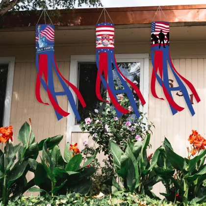 American Windsock: A Festive 4th of July Flag Decoration for Outdoor Festivities