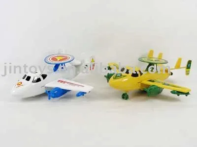 Plastic Toy, Pull Line Airplane with 2 Different Colors