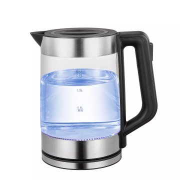 1.8L Electric Glass Tea Kettle with LED Boiling Light and Boil Dry Protection