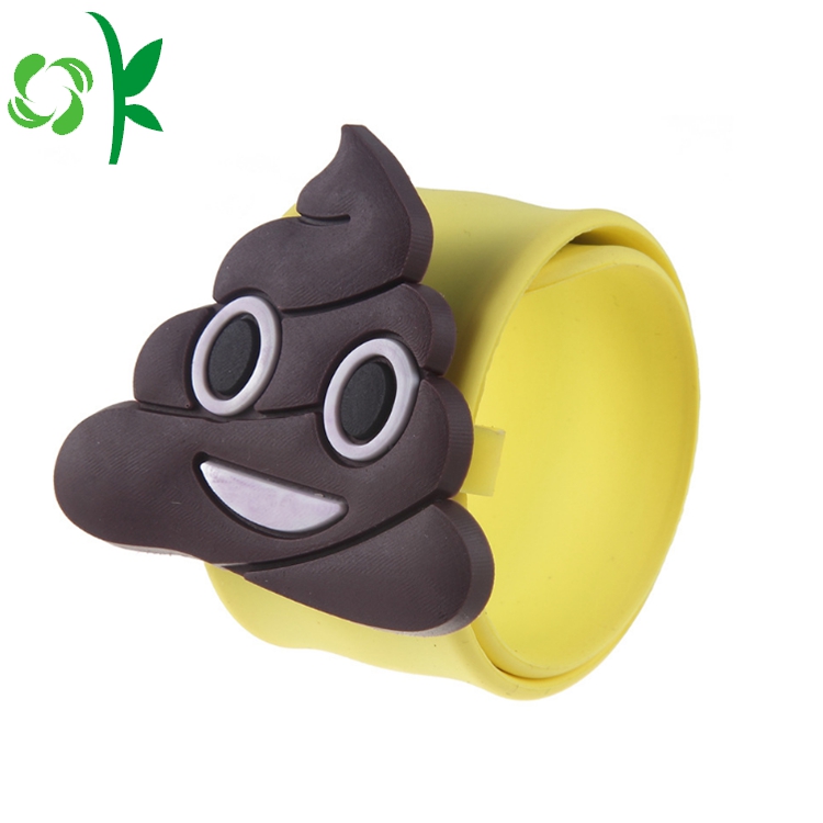 Fashion Silicone Emoji Simling Face Slap Watchbands Bracelet