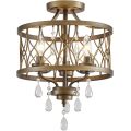 Crystal beads LED bulb vintage ceiling lamp