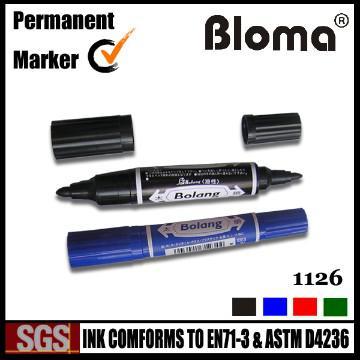 twin-tipbold permanent marker of fibre tip with clip