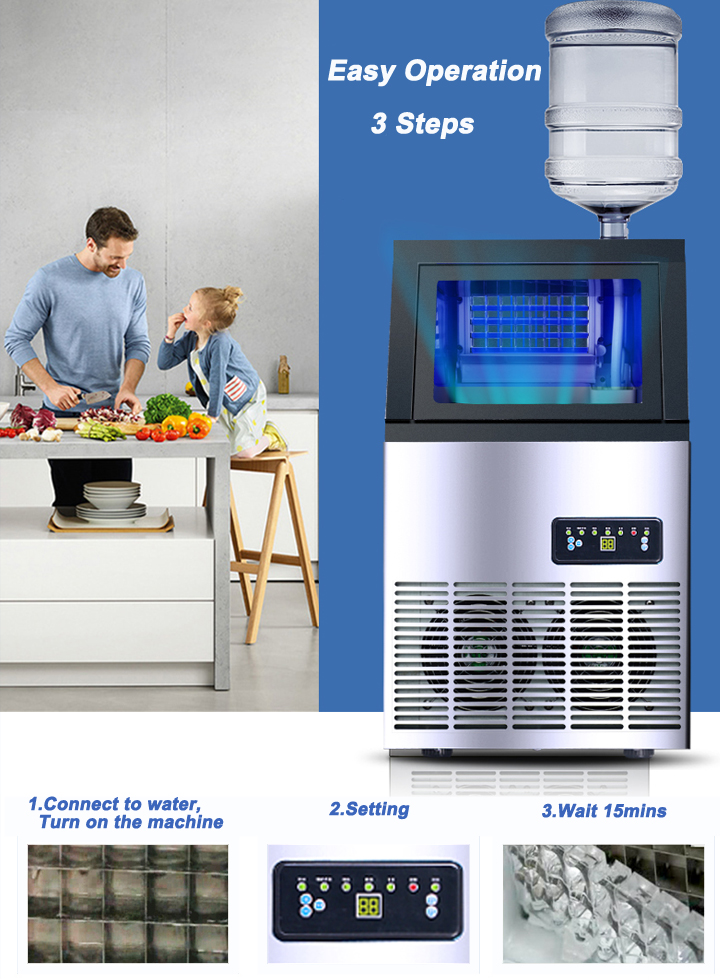 Ali Baba Fournisseurs de confiance Commercial en acier inoxydable sous Machines de glace de comptoir pour le bureau